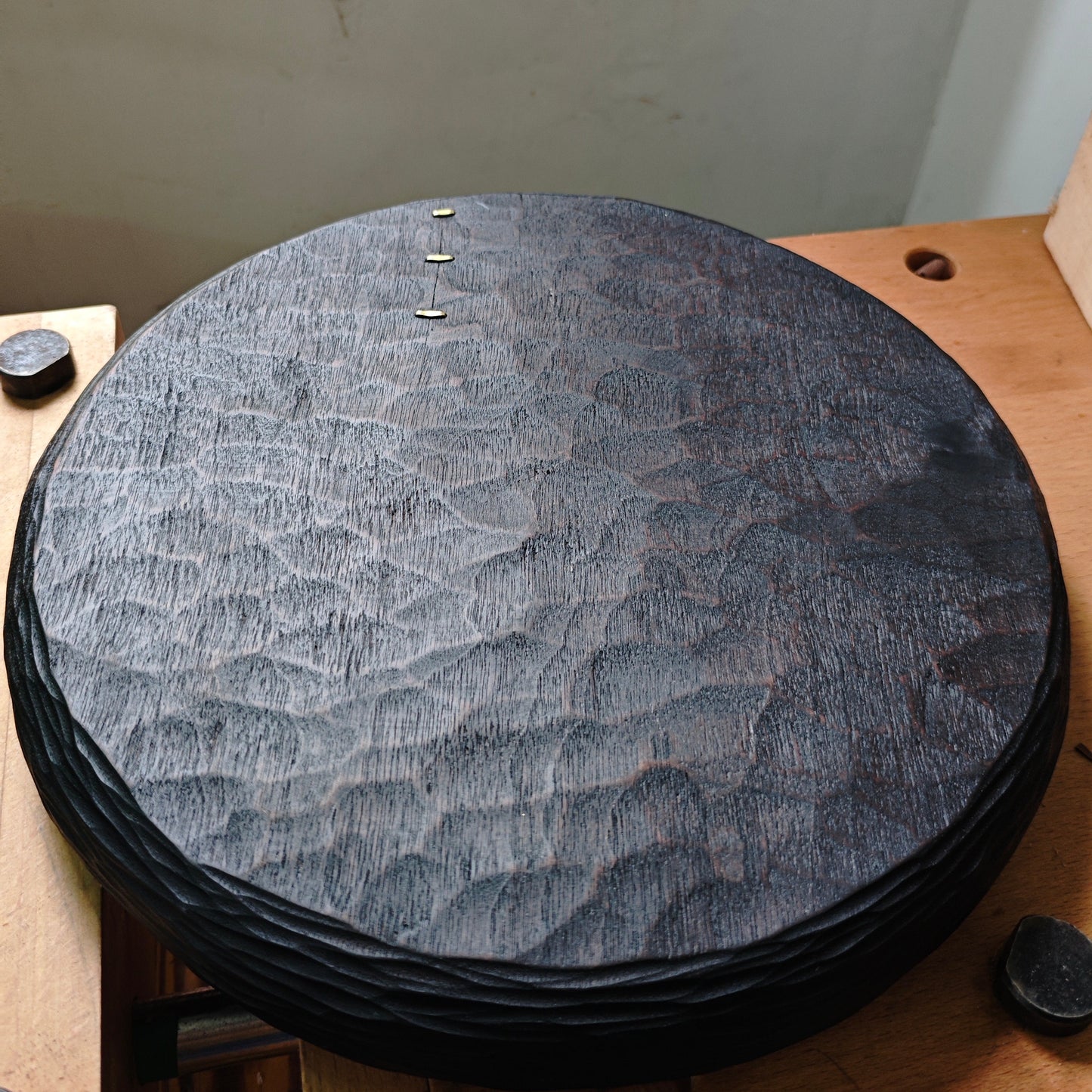 Handmade Black Walnut Lacquer Plate – Natural Finish