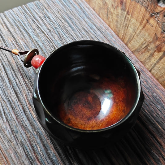 LingLong Burmese Teak Lacquered Delicate Bowl