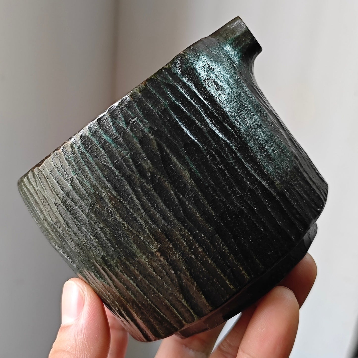 Hand-Carved Wooden Sharing Cup | For Tea or Coffee