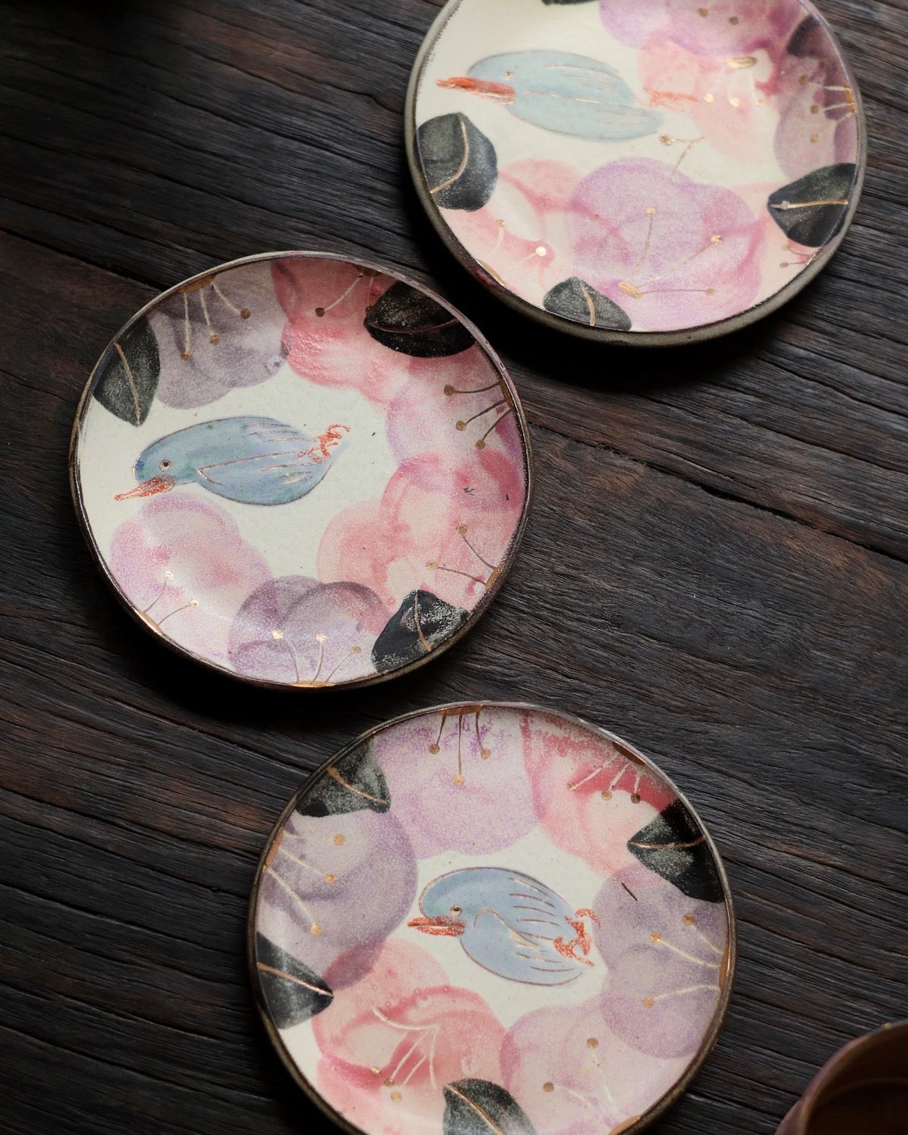 Bird Motif Ceramic Cup