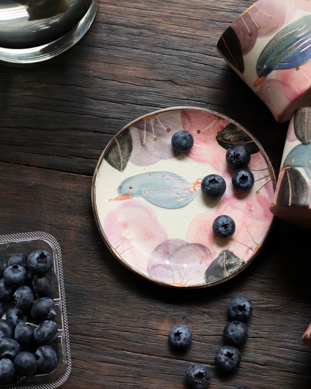 Bird Motif Ceramic Cup